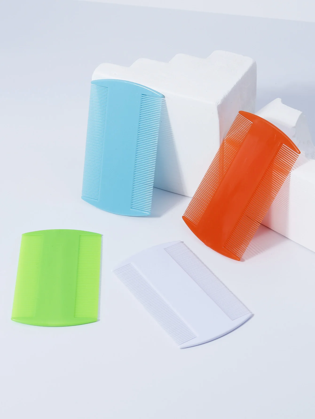 

4pcs double-sided head fine tooth head lice removal comb dandruff removal styling hairdressing tool Special for real hair wigs