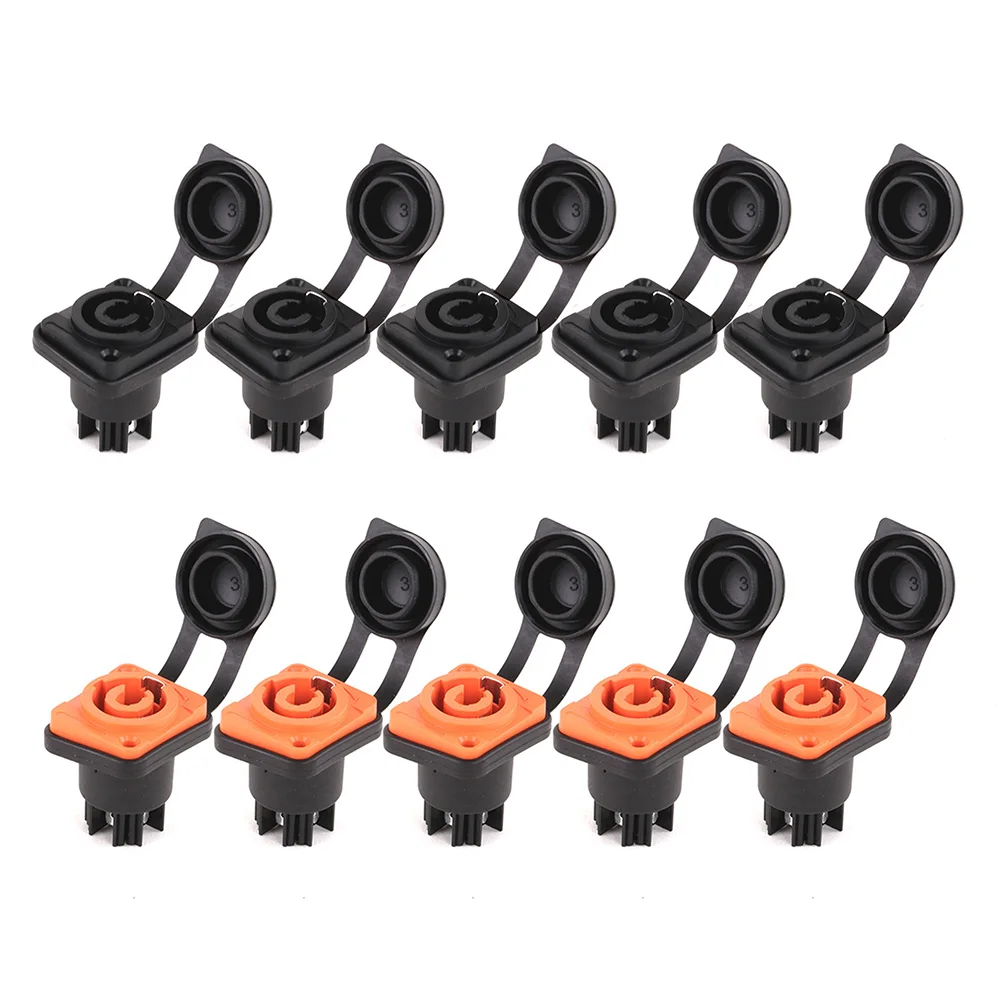 10 Stück neue IP65 wasserdichte Verriegelung PowerCon-Chassis-Anschlüsse NAC3MPX oder NAC3MX-W + NAC3FPX + Powercon True Connector NAC3FX-W