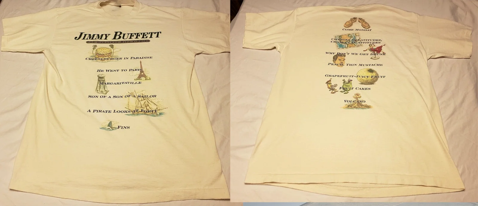 New Hot JIMMY BUFFETT Greatest Hits Music T Shirt Mens S-5XL Sand PNS530