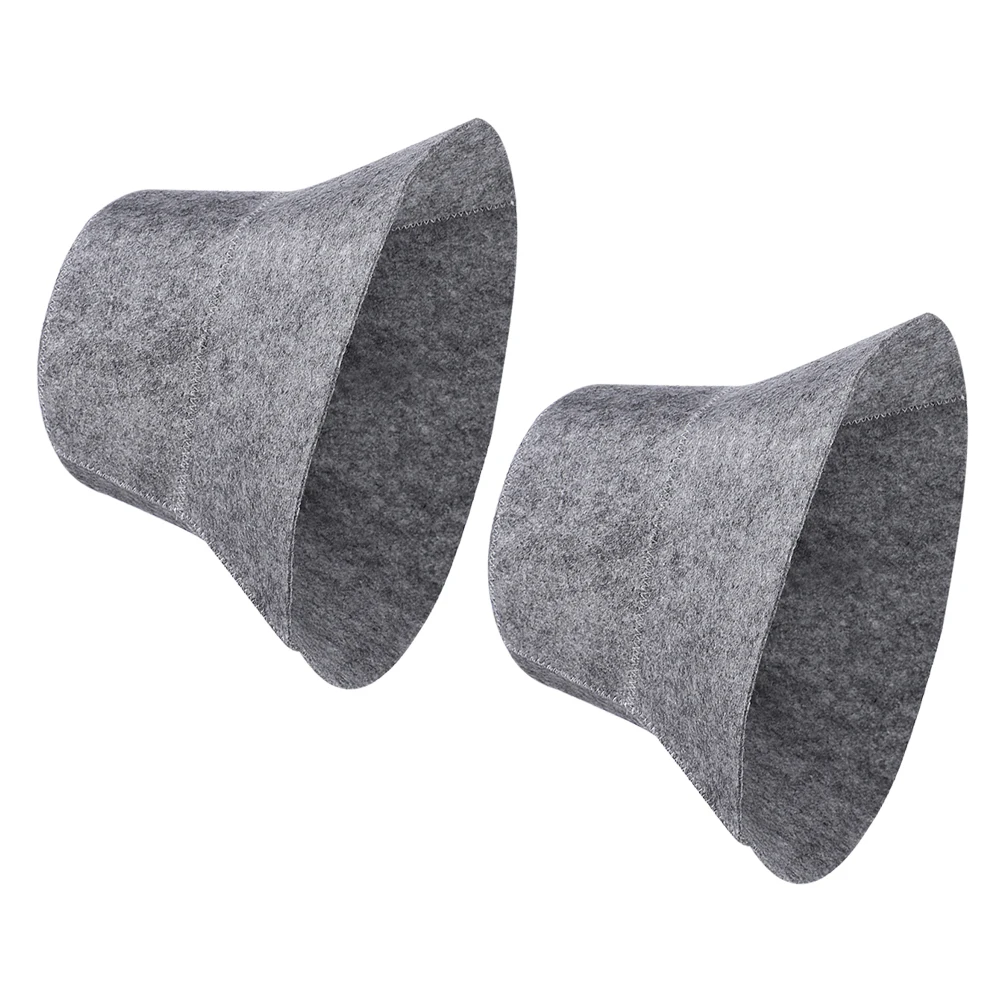 

2Pcs Felt Sauna Hat Large Size Water Absorption Spa Cap Shower Hats Practical Bathroom Head Cover