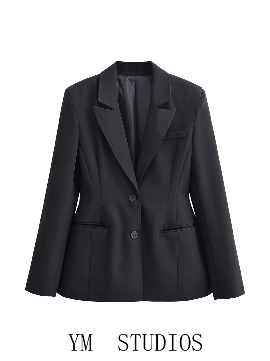 

Женский приталенный костюм Busin Sle Bla Slim Fit с удлиненным рукавом, весенний, высококачественный