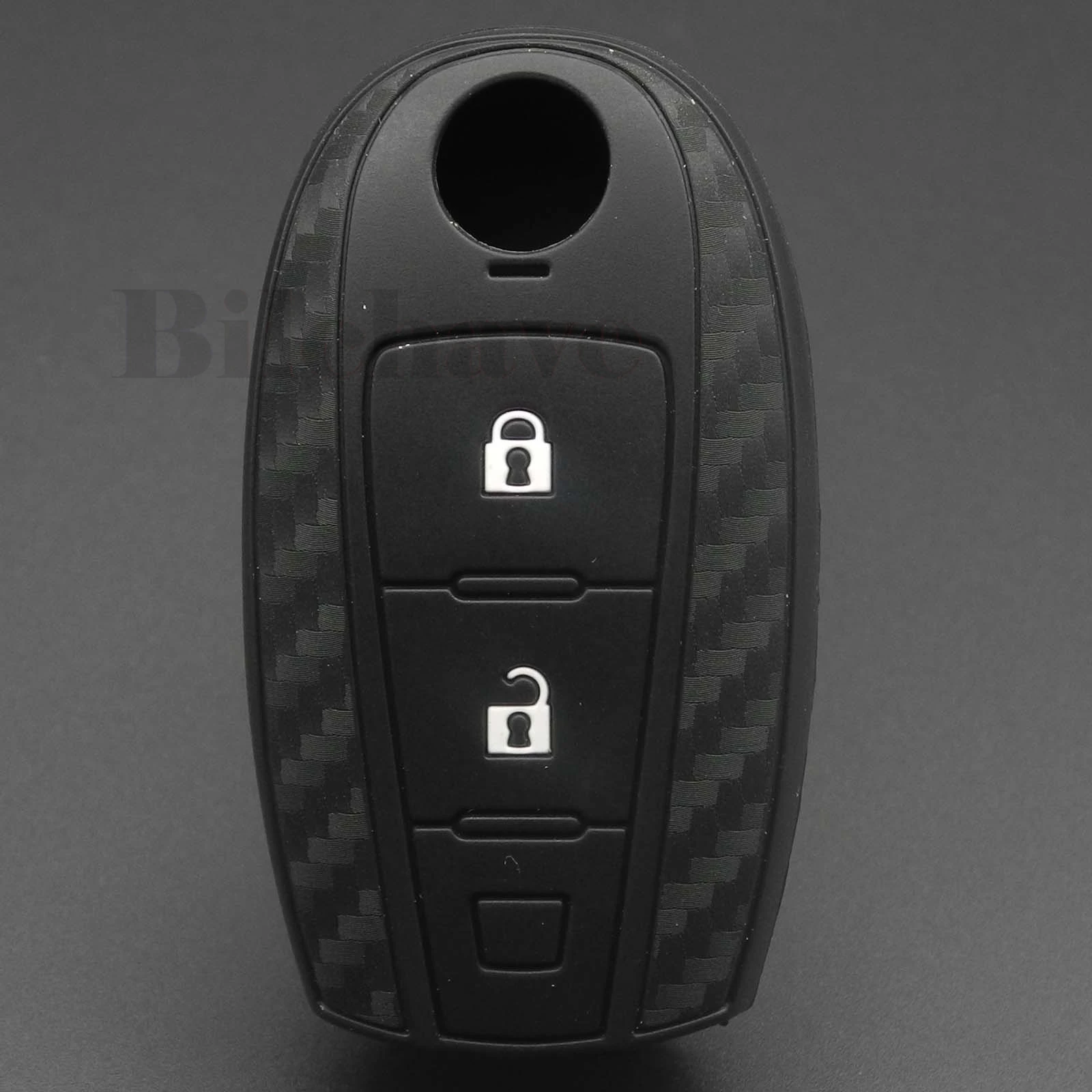 jingyuqin Carbon Fiber Silicone Remote Car Key Case Cover Fob For SUZUKI Swift Sport SX4 SCROSS Ignis Kizashi Vitara Holder