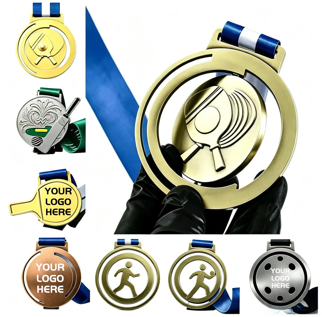 Medal and Award Makes Custom 2D Gold Plated Blank Weightlifting Medals Sports Award Athletics Event