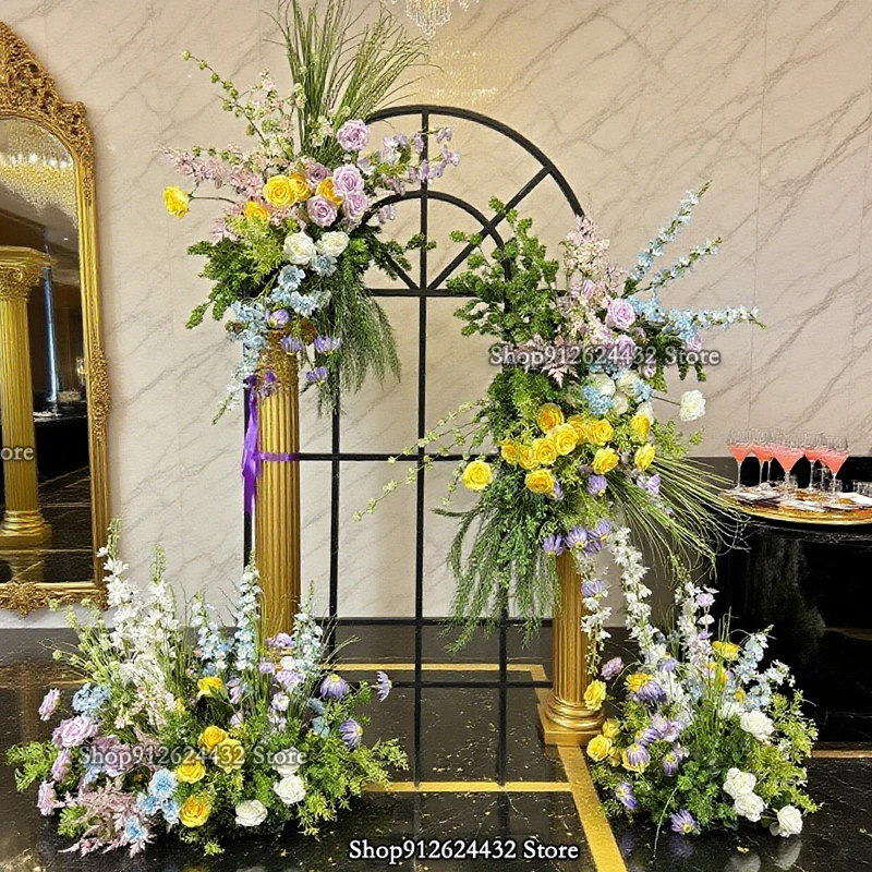 

Искусственный цветок, подвесной цветочный ряд, свадебный стиль, дорожный свинцовый цветочный шар, пол, ряд, цветочный фон, композиция, украшение, лес