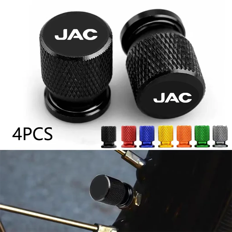 Tampa colorida da válvula do pneu de carro, 4 unidades, acessórios para carro, para jac refine j3 j2 s5 a5 j5 j6 j4 vapor s2 t8