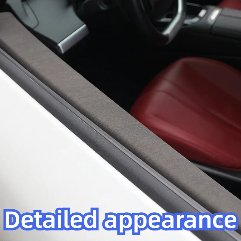 For XPeng P7 P7i Car door side suede panel Anti-scrape wear-resisting Leather trim interior accessories