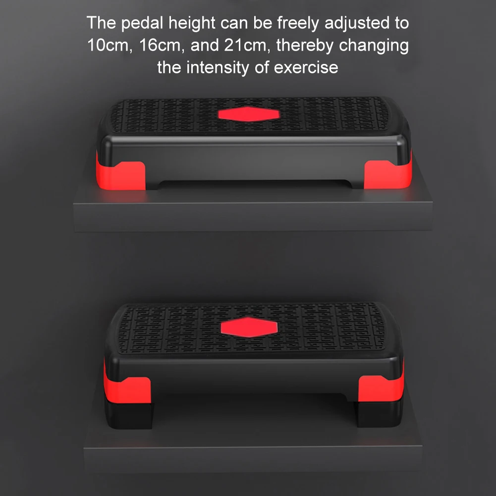 Aerobic Fitness Stepper Gym Exercise Foot Pedal Adjustable Non-slip Stable 200KG Load-bearing Home Training Body Building