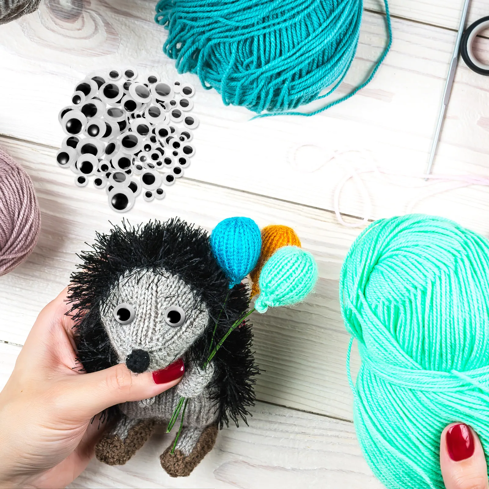 

120Pcs Glow in The Dark Googly Eyeballs Plastic Safe Reusable Eyes for Crafts DIY Hand Art Night Light Effect Googly Eyeballs