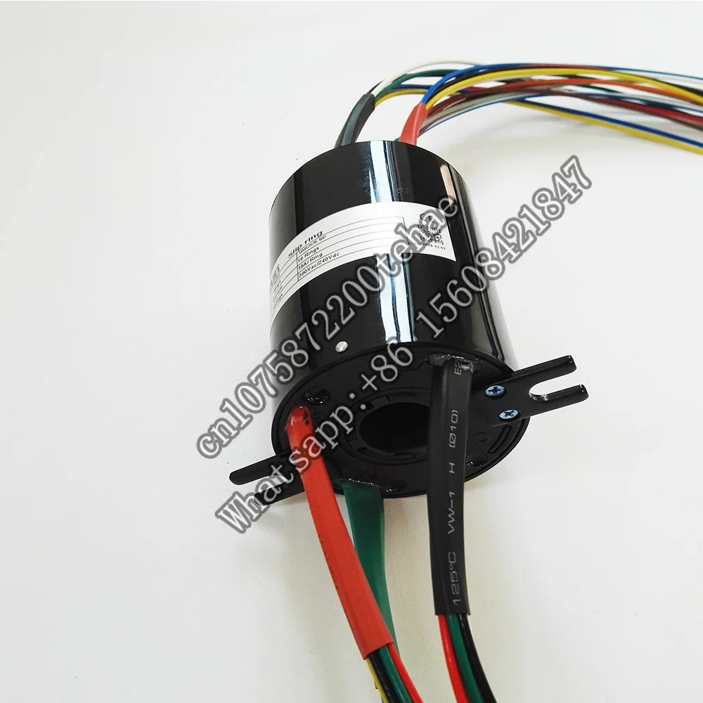 High quality Rotary joint 18 wires circuits 15A with through bore 1'' (25.4mm) of through hole electric slip ring