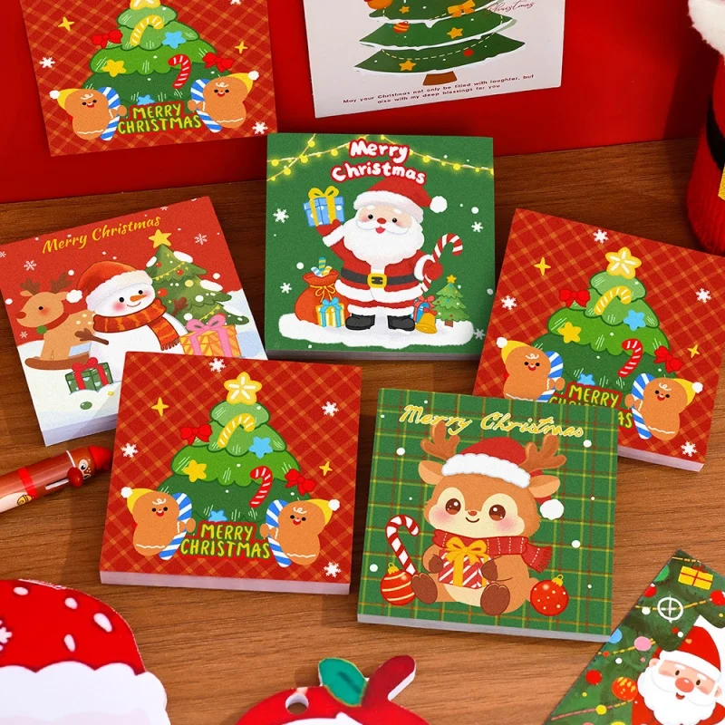 32pcs/lot Kawaii Santa Claus Snowman Elk Memo Pad Sticky Notes Cute N Times Stationery Label Notepad Bookmark Post School Supply