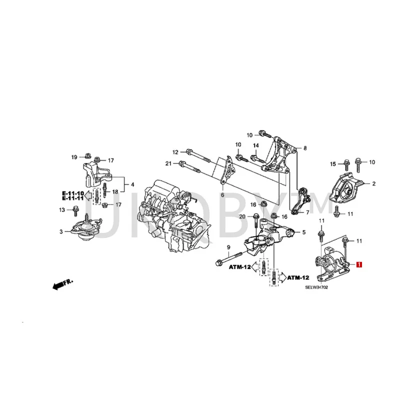 50805-SAA-982 Wave box suspension adhesive GD1/3/6/8