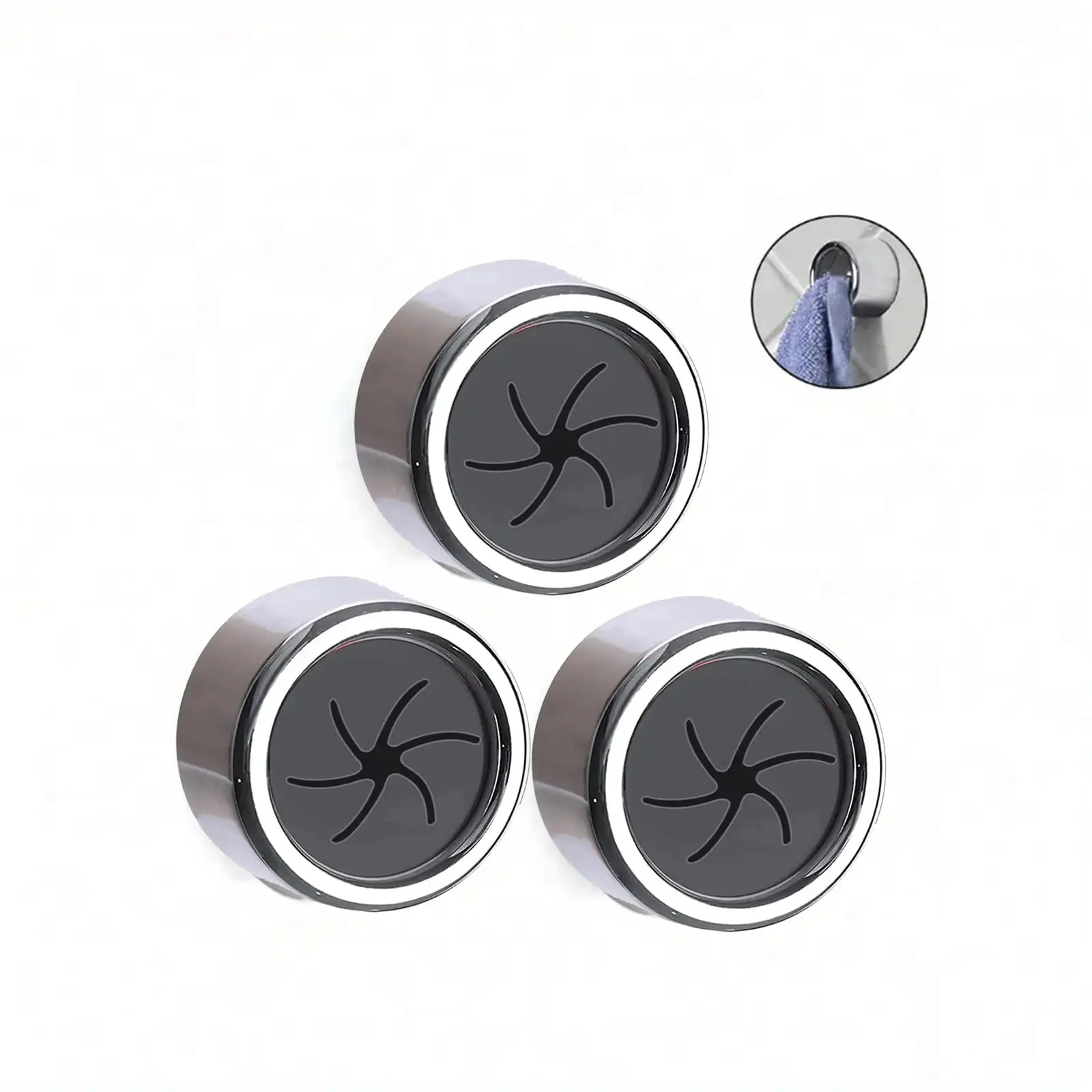 3PCS Non Punching Dishwashing Cloth Storage Clip Dishcloth Clip Kitchen Household Gloves Hook Towel Rack Hole Clip Wall Hanging