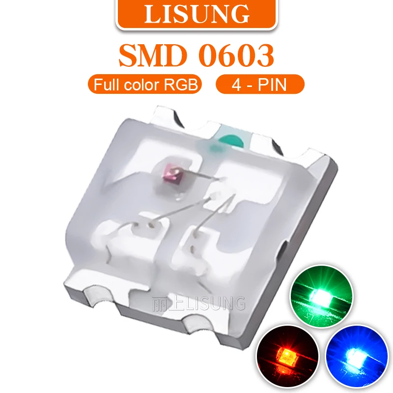 

4000 шт./упаковка, разноцветные светодиодные лампы SMD 0603