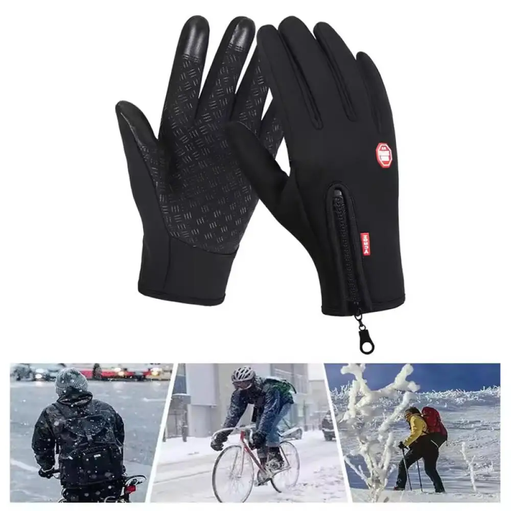 قفازات التزلج انتزاع قفازات شاشة اللمس المخملية الخريف والشتاء الدافئة بالإضافة إلى نموذج ركوب الخيل في الهواء الطلق المقاوم للماء