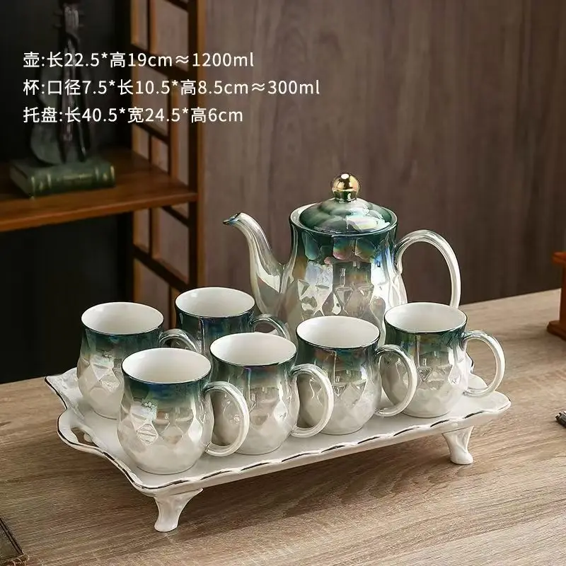 Hxl ceramic water cup living room tea set complete kettle suit