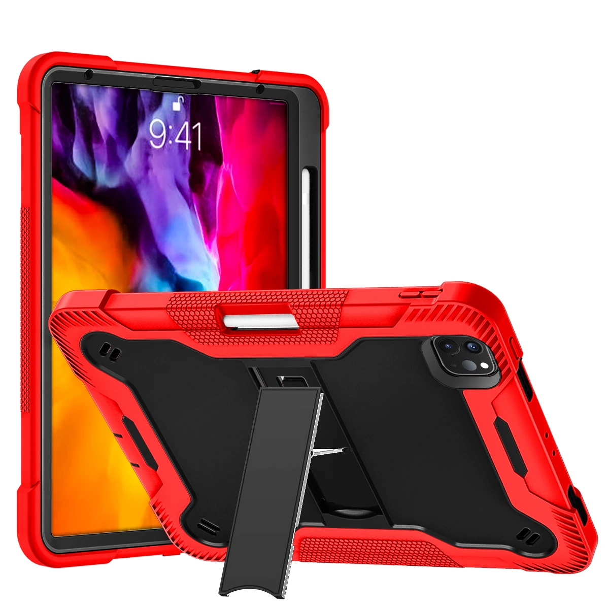 

Чехол для iPad Air 4/510,9 дюймов и Pro 11 дюймов (2018-2022), амортизирующий, противоскользящая текстура со встроенной подставкой