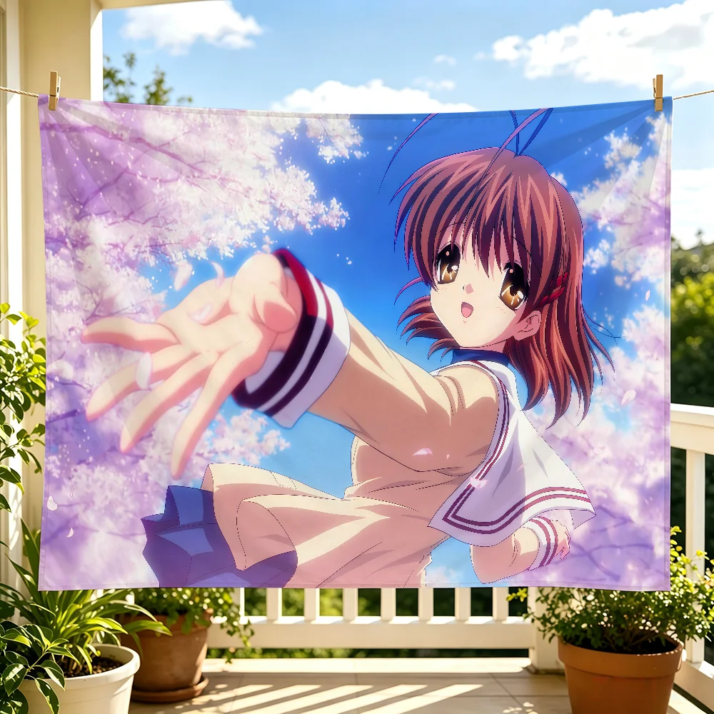 Anime C-Clannad Flaggen-Wandbehang für Outdoor-Partys, Schlafzimmer, Wohnzimmer, Studentenwohnheim, Dekoratives Themen-Wandbanner, Geschenk – Detail 10