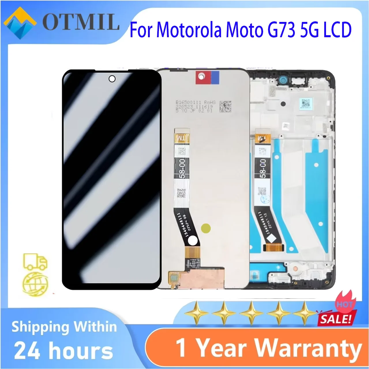 Quality XT2237-1 XT2237-1 For Motorola Moto G73 5G LCD Touch Screen Digitizer Assembly Replacement Display XT2237-2 LCD