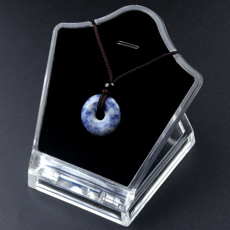 20 mm Kreis Donut Heilkristalle Halskette Natürlicher Chakra Edelstein Stein Amulett Glücksmünze Donuts Charm Schutz Quarz Achat – Detail 15
