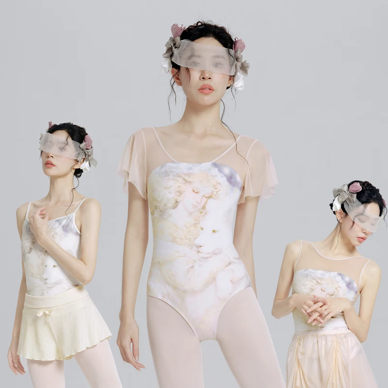 Женское боди для балерины, профессиональная танцевальная одежда для выступлений