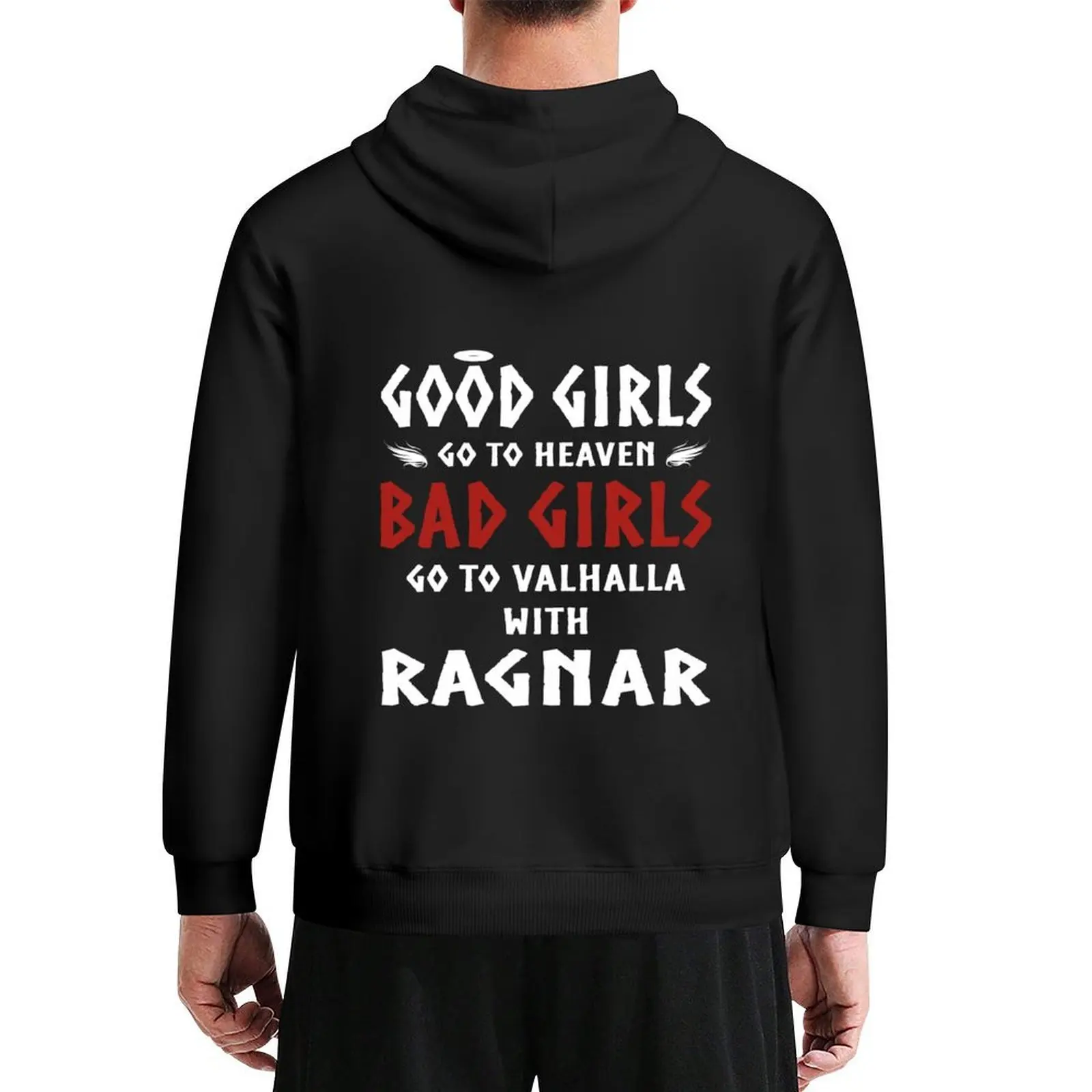 

Bad girls go to Valhalla with Ragnar Vikings Hoodie autumn clothes autumn new products male clothes anime hoodie