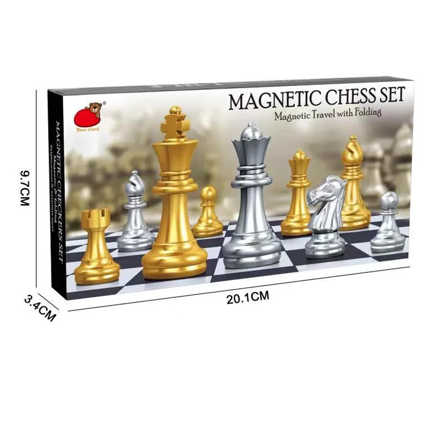 Nuevo juego de mesa de verano para el hogar, juego de ajedrez magnético plegable para viajes, damas internacionales, gran oferta