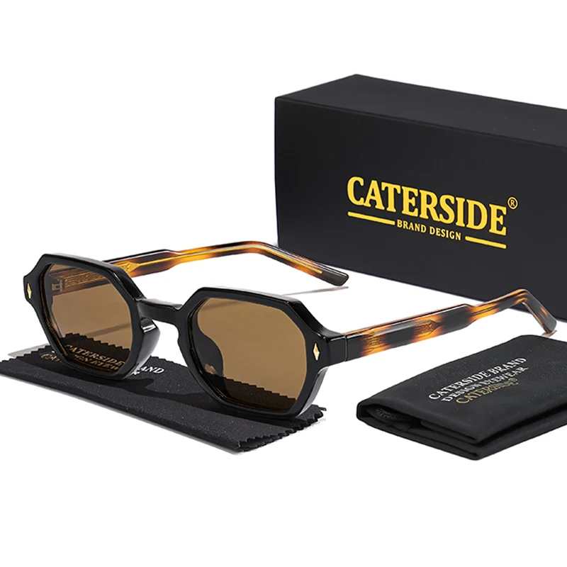 CATERDIDE Punk Polygonale Herren-Sonnenbrille, personalisiertes Design, quadratischer Rahmen, Sonnenbrille für Damen, Partys, Reisen, Urlaub, Brille – Detail 10