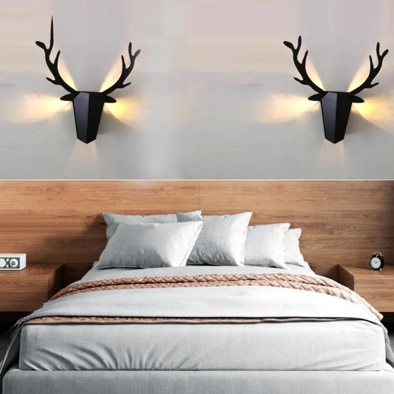 現代北欧枝角壁ランプ寝室ベッドランプクリエイティブ廊下リビングルームダイニングルーム背景壁装飾壁ランプ