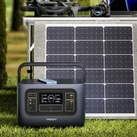 PISEN Outdoor Tragbare Solar Panel Kit Power Station 110V 120V 230V Lithium Batterie Panneau Solaire  1000W