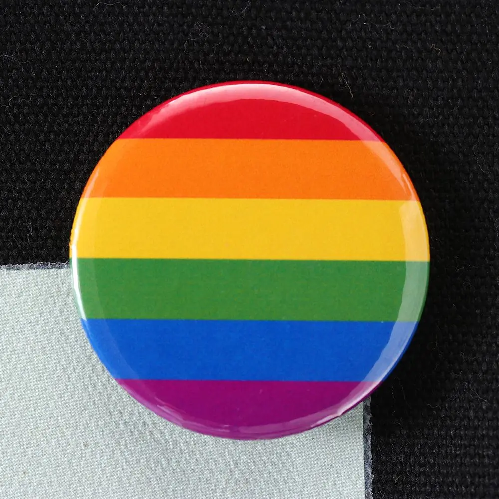 1/2PCS Tinplate Badge Rainbow Pins Icons Brooch Flag Support Gay Lesbian Bisexual Transgender Symbol Pin Jewelry