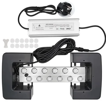 Generador de niebla ultrasónica de 2/4/6/8/10/12 cabezales, humidificador de aire de acero inoxidable, generador de rociador de niebla para jardín/ojalla/piscina, 220V