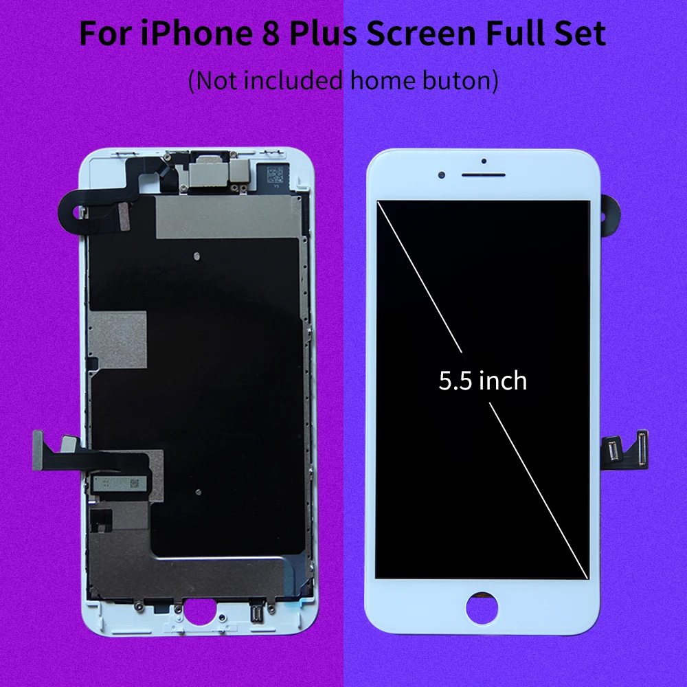 Full Set Complete Display For iPhone 6 6S 7 8 Plus LCD Touch Screen Digitizer Assembly Replacement Easy to install for Novice