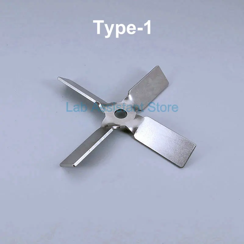 1pcs Laboratory Diameter 40-120mm Stainless Steel Cross-Type Stirring Blade Mixing Paddle & Length200-500mm Dispersion Rod