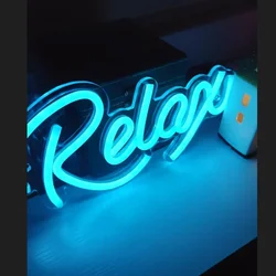 1pc Modern Neon Light USB LED Sign For Home And Party Decor - Relaxing Letter Design For A Relaxing Atmosphere