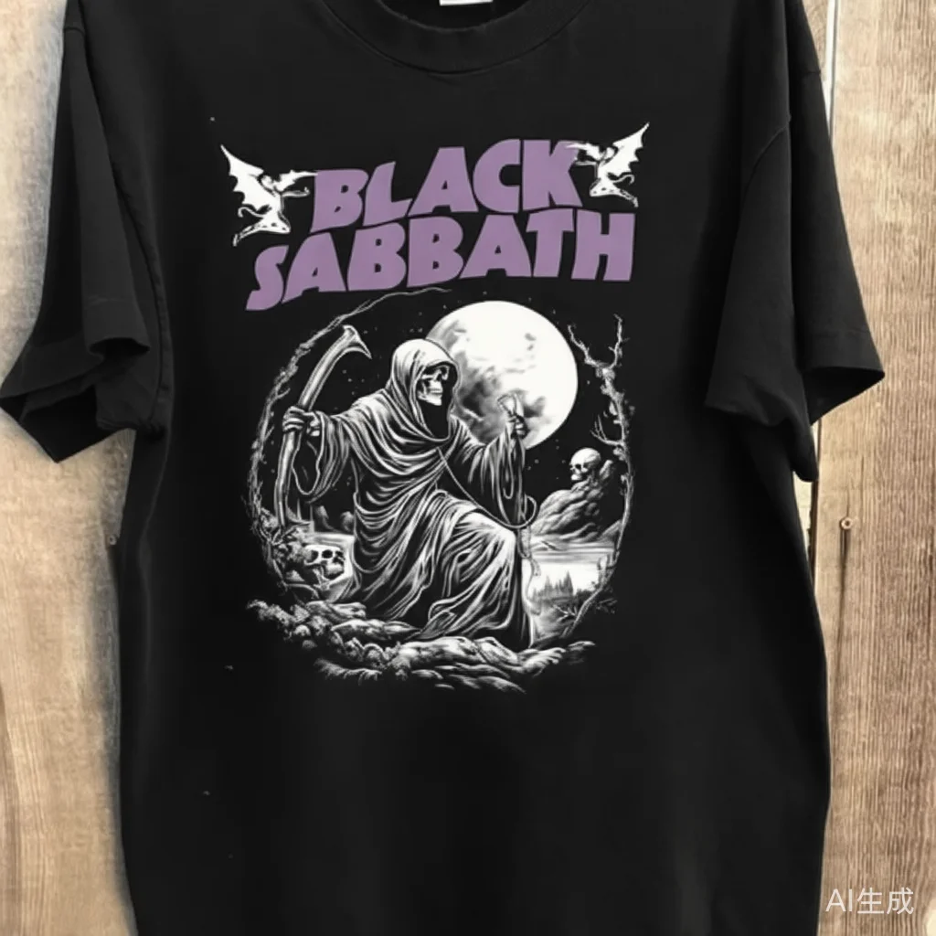 2026 New Vintage 80s Black Sabbat Band T-Shirt Band Heavy Metal Summer New Men's Women Vintage Fashion Cotton Top