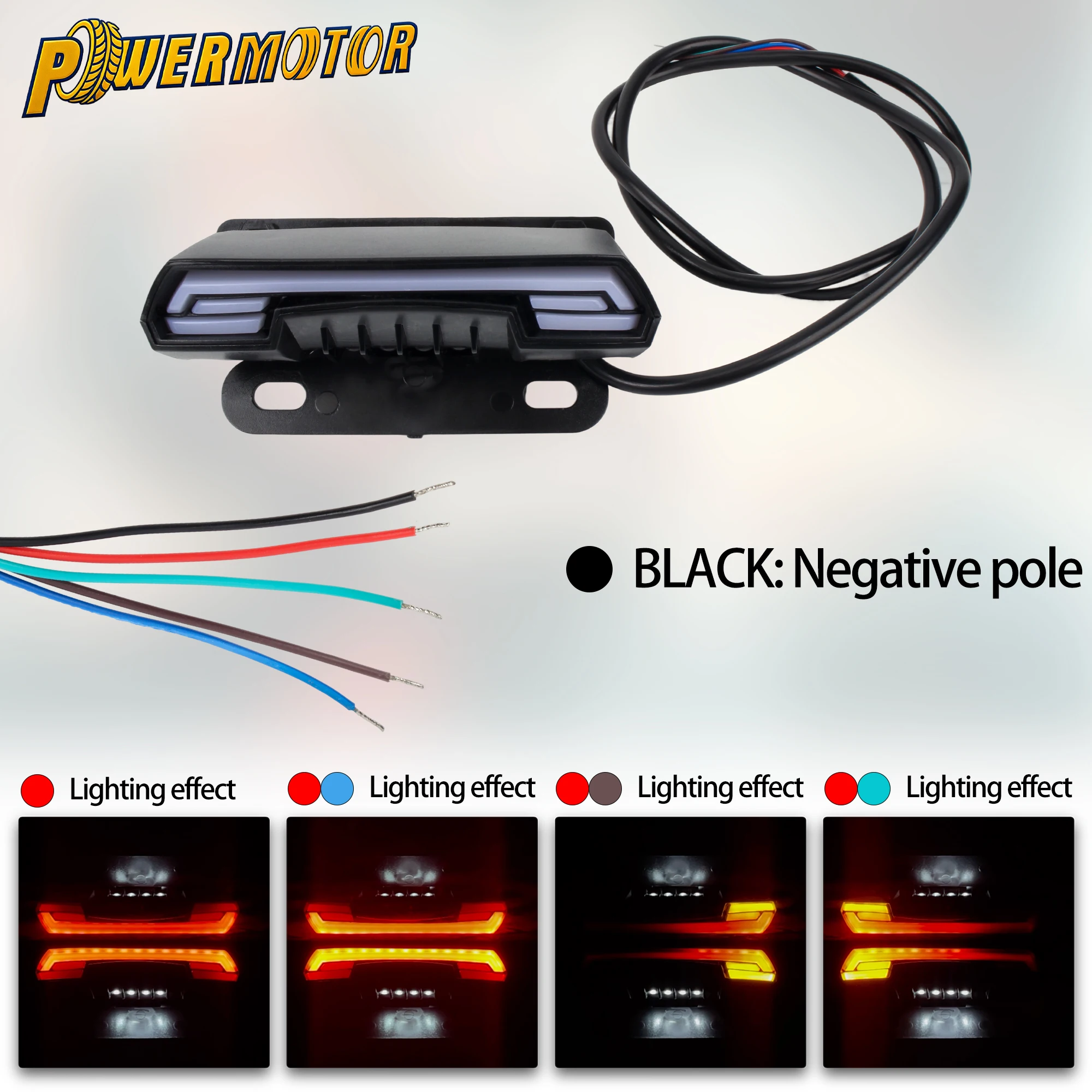 

Motorcycle TailLight Tail Light Rear Turn Signals Universal Accessories Dirt Bike Brake Stop Double Flash Warning Signal Lamp