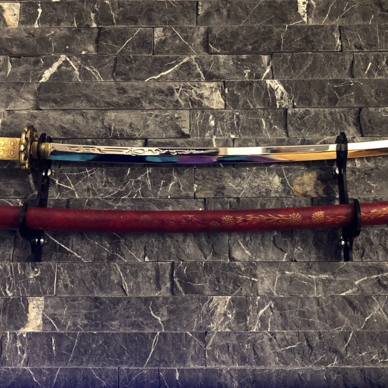 ติดผนังดาบแขวนผู้ถือแขวน SAMURAI ดาบชั้นเก็บสำหรับห้องนอนหน้าแรกห้องนั่งเล่นตกแต่งจอแสดงผล