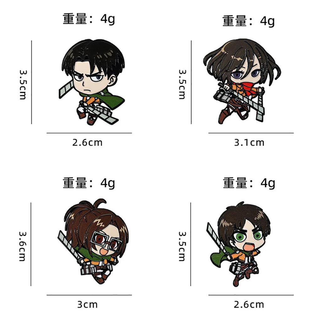 Attack onTitan Enamel Brooches Pins Cartoon Badge Metal Anime Collect Bag Lapel Pin Backpack Fans Christmas Gift For Friends image 6
