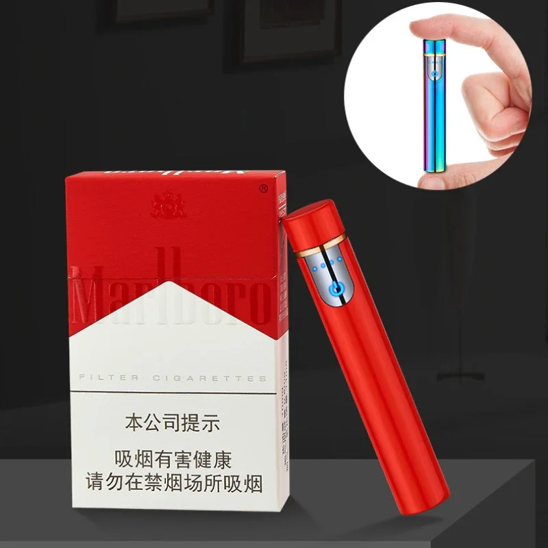 2024 New Metal USB Charging Windproof Lighter Creative Mini Tungsten Wire Igniter Smoking Accessories Gift Tool