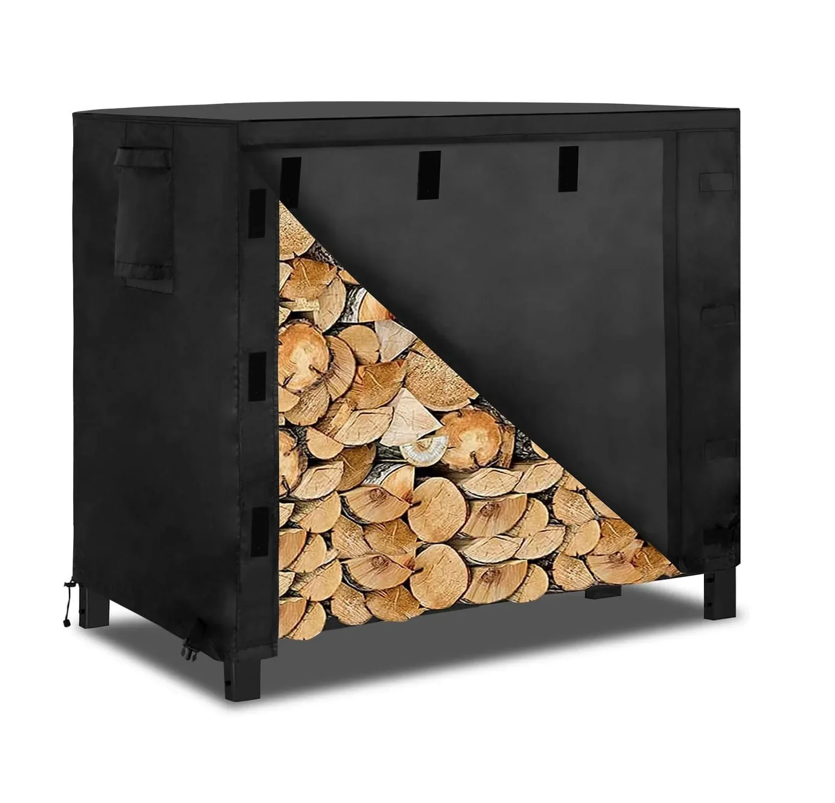 

High Quality Fire Wood Cover Outdoor 420D Oxford Fabric Waterproof PU Coating Firewood Rack Storage Cover