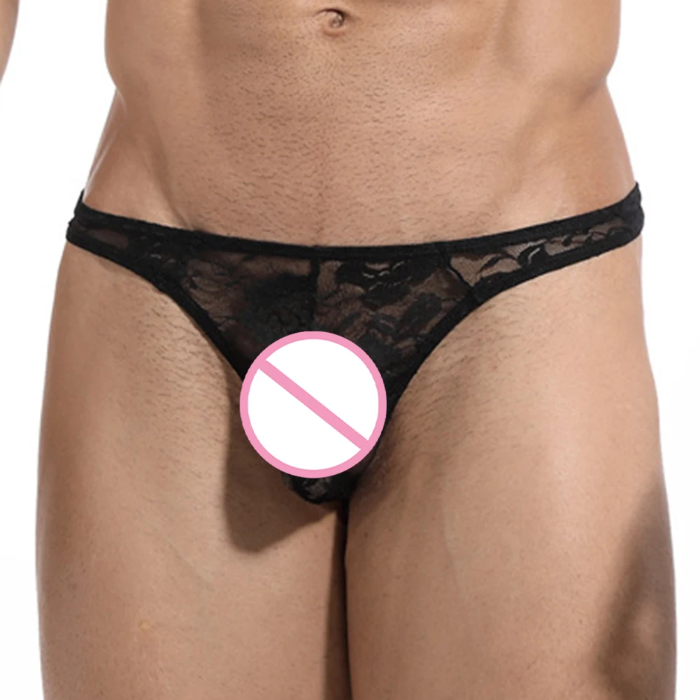 

Men Sexy Breathable Soft Underpants Lace Sissy Hot Gay Sissy Pouch Underwear For Hot Man Solid Thin Briefs Summer Men's Panties