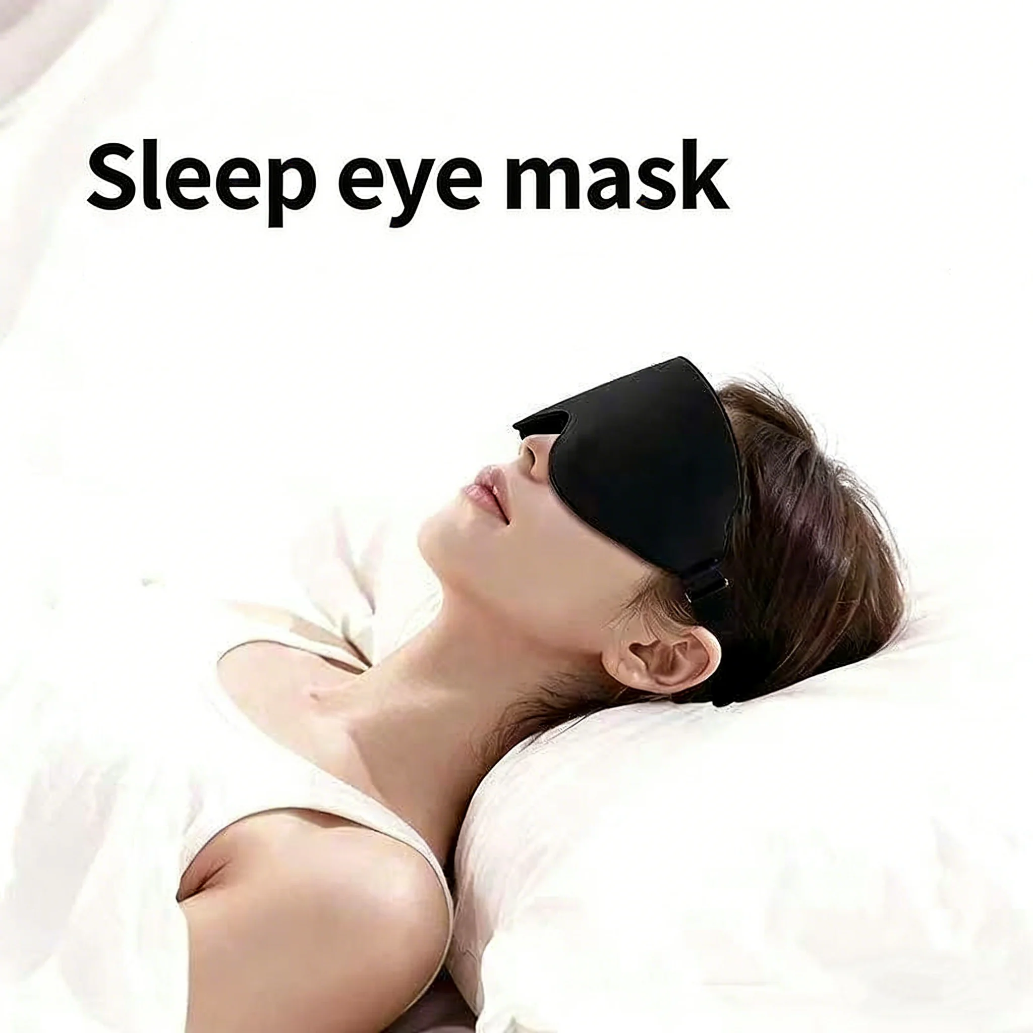 

1 Smooth Natural Sleep Mask - Fully Adjustable Shoulder Strap, Suitable for Women and Men - Essential for Travel, Peaceful Sleep