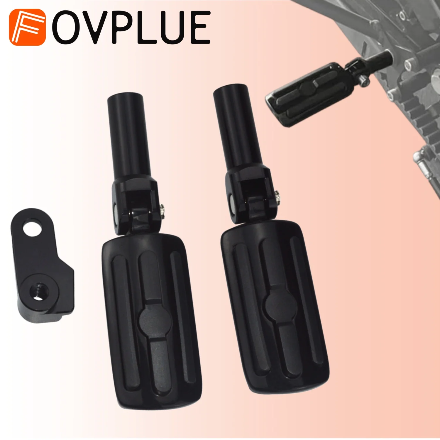 Motorcycle Part Rear FootPegs Passenger Footrest Support Mount Kit For Harley Softail Slim FLS FLSS Cross Bones FLSTSB 2008-2017