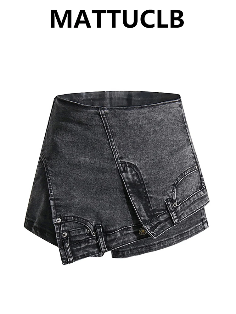 

2024 Осень Зима Женские японские дизайнерские джинсовые шорты Y2K 2000-х годов Джинсовые шорты Гранж Харадзюку Кюлоты Киберпанк Kpop Юбки