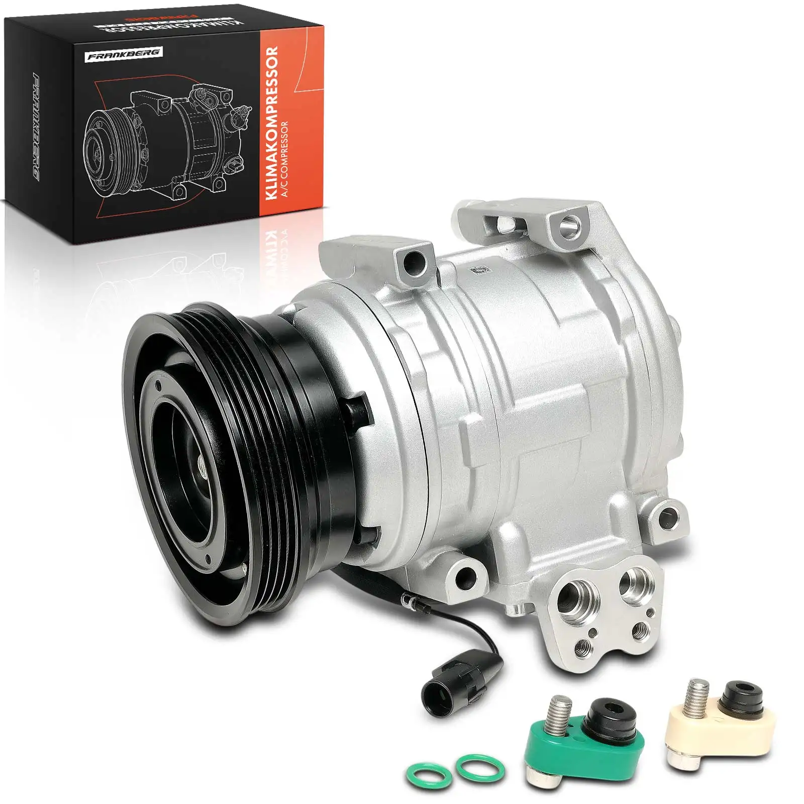 Frankberg 1x Klimaatcompressor voor Hyundai Tucson JM KIA Sportage JE KM 2.0L 2007-2010 977012 E400 140449 158303 2022273 CO11374C
