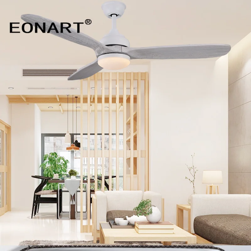 52 Inch Modern Solid Wood Led Ceiling Fan With Remote Control Roof Lighting Fan Wooden Ceiling Fans For Home Ventilador De Techo