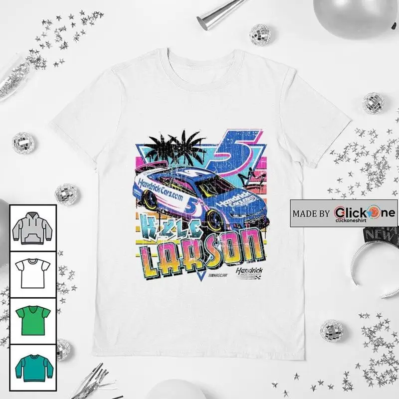 

Пляжная футболка Kyle Larson 2024 Hendrickcars, полный размер S 5XL, разноцветная