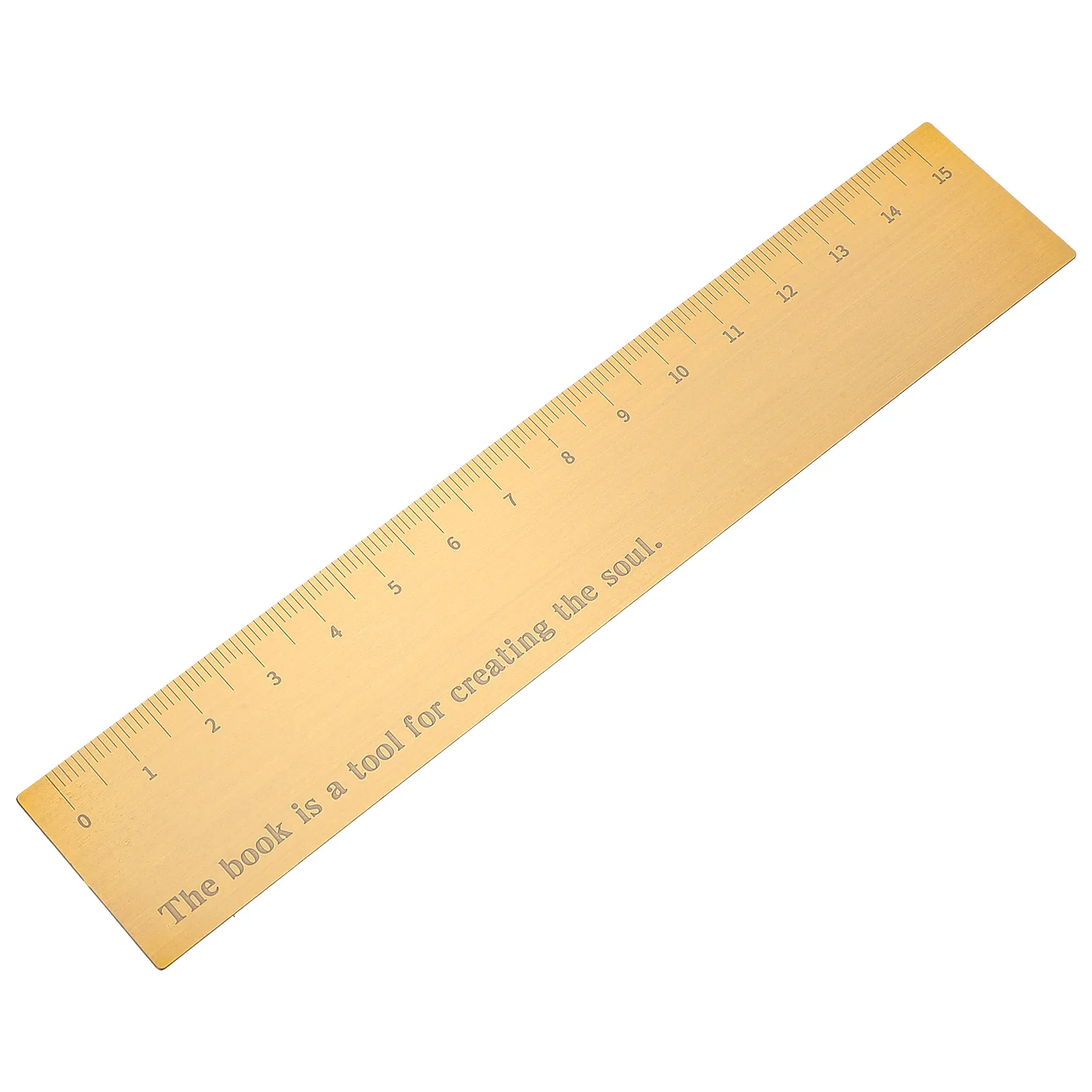 

Brass Ruler Bookmark Small Metal Straight Measurement Tool for Students Teachers Architects Engineers Artists Designers Geometry