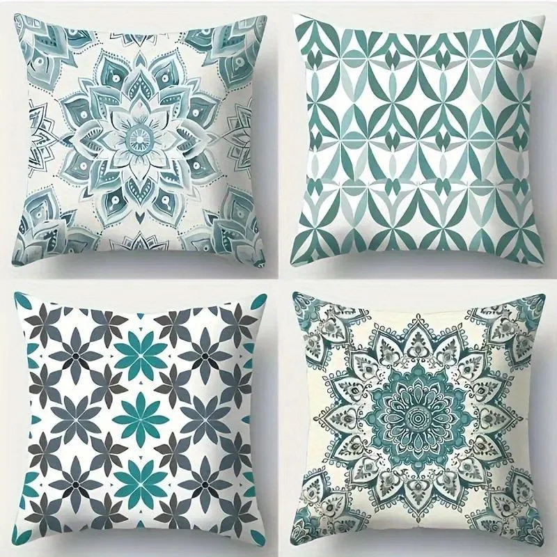 Luxurious Geometric Mandala Print Pillowcase Cover Boho Cushion for Throw Pillows Home Decor Bedding Modern Ethnic Style