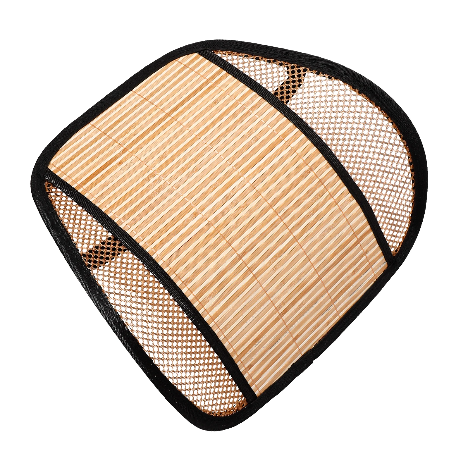 

Bamboo Car Lumbar Support Cushion Breathable Mesh Ergonomic Backrest Pad for Driving Seat Chair